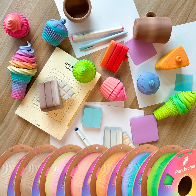 polymaker Panchroma Gradient Matte PLA Filament, Multicolor Gradient Matte Summer 1.75mm 3D Printing Filament, 3D Printer PLA Filament, Fit Most FDM 3D Printers, 1kg Spool (2.2lbs) - Image 5